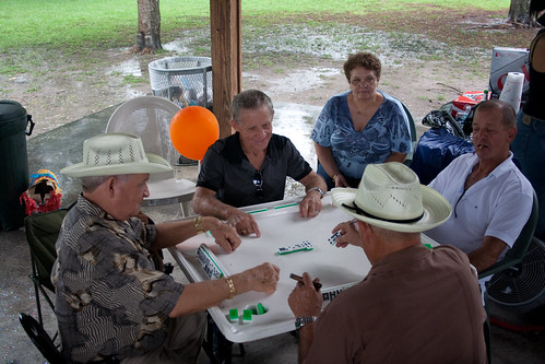 A Cuban Party isn't a Party without a game of Dominoes
