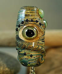 lampwork glass eye bead