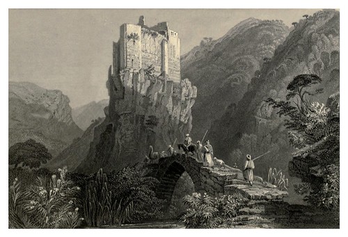 004-Castillo gotico en un valle cerca de Batroun-Syria, the Holy Land, Asia Minor, etc 1840- Bartlett W. H