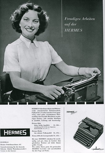 Du 1954-04 Hermes 2000 typewriter