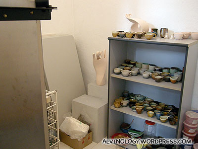 Personal kiln, tucked away in the kitchen