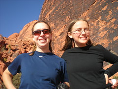 Climbergirl & Emma at Panty Wall, Red Rocks
