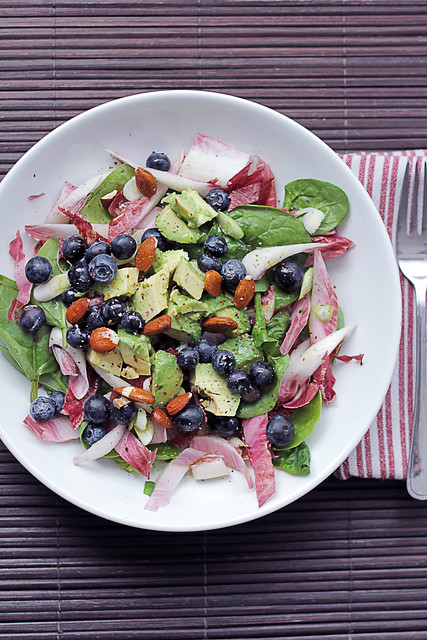 Blueberries, Avocado and Red Chicory