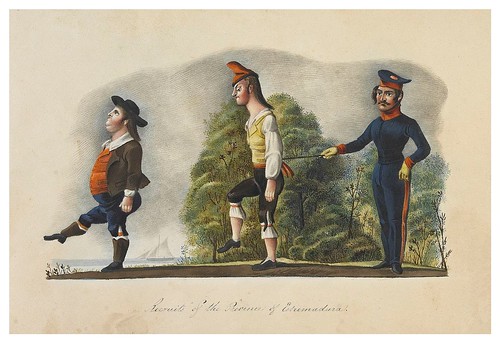 003- Reclutas de la provincia de Extremadura-Picturesque review of the costume of the portuguese 1836