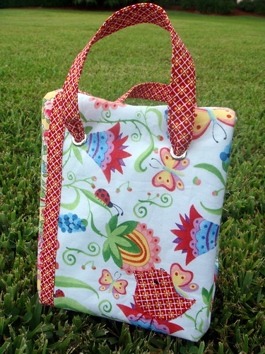 front of bird lunch bag, with top folded
