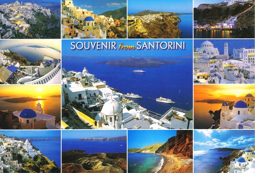Afbeeldingsresultaat voor Santorini postcard