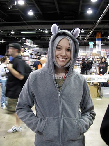 anime girls with hoodies. Grey Fox Hoodie Smile