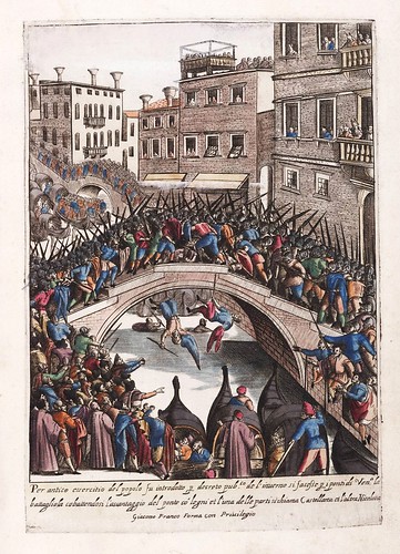 024-Fiesta de la batalla popular para ocupar los puentes de Venecia-Habiti d’hvomeni et donne venetiane 1609
