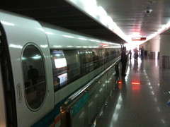 The MagLev bullet train in Shanghai