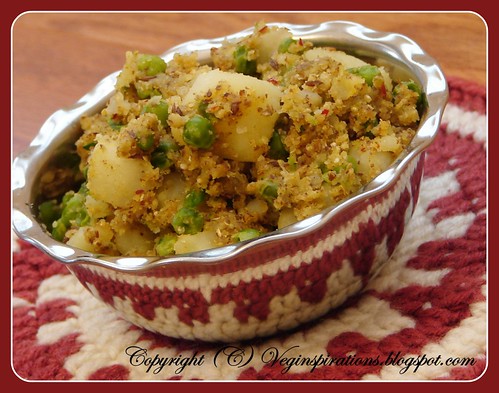 Potato curry with flax and quinoa