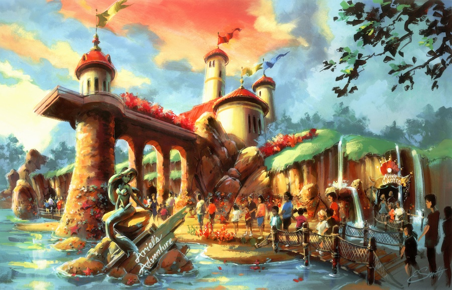 Rendering of Under the Sea - Journey of the Little Mermaid Attraction