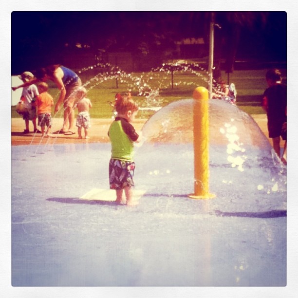 More splash pad...perfect for his age...