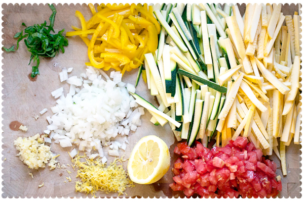 Ingredients for Lemon-Basil Shrimp