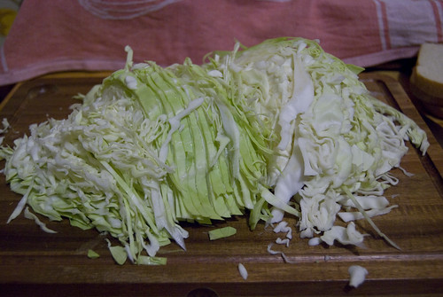 chopped cabbage