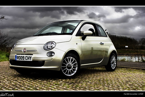 Fiat 500 Convertible 1.2 POP With Enhanced Reflection Low Front Quarter Shot