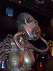 cyberpunk gasmask sculpture