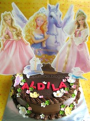 Barbie Theme Birthday Chocolate Cake