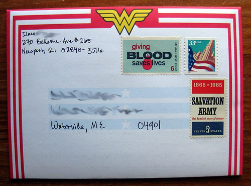 Wonder Woman fold and mail