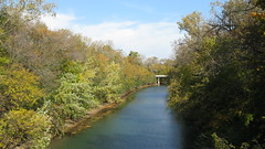 Autum along the north branch of the Chicago River. Wilmette Illinois. October 2009.