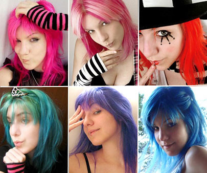 cabelos coloridos fotos