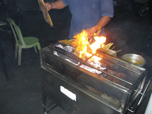 Our Satay being cooked