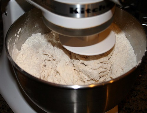 Kneading the dough