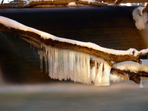 Ice at the Sixth Street Bridge Dam