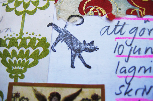 Jumping cat stamp