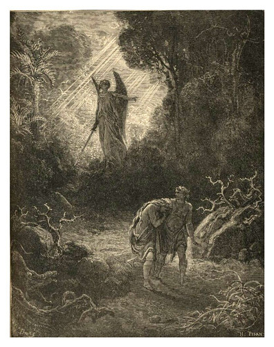 001-La expulsion del Jardin del Eden-Gustave Doré