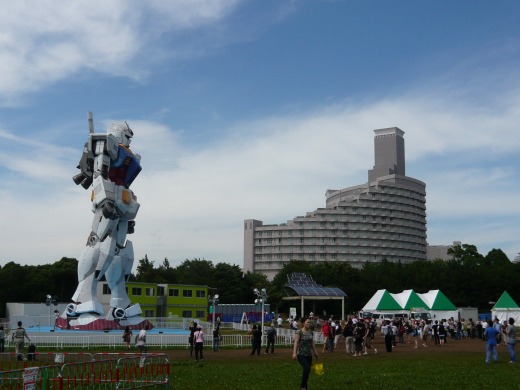 Real scale Gundam constructed at Odaiba, Tokyo