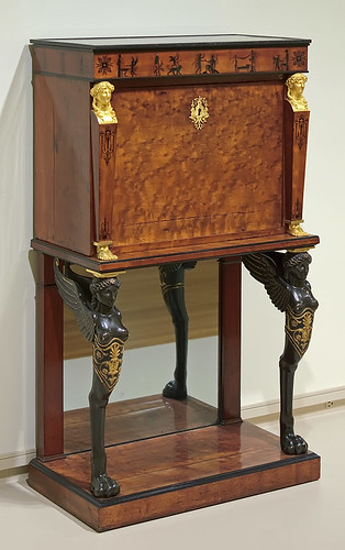 Fall-front desk, made by Charles-Joseph Lemarchand, French, ca. 1800-1805, at the Saint Louis Art Museum, in Saint Louis, Missouri, USA