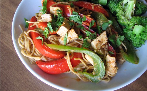 Thai-Style Tofu and Noodles