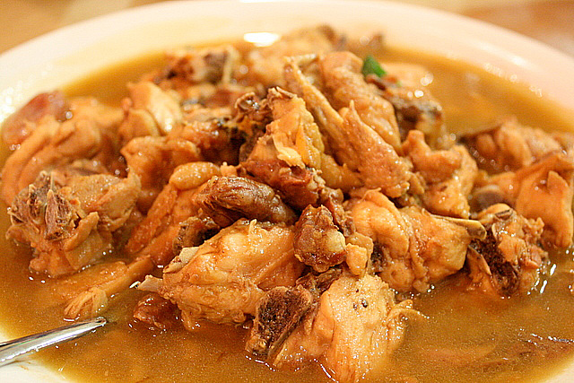 Stewed Chicken with waxed meats