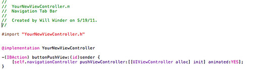 9. Tell the navigationController to push a new View Controller