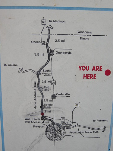 Jane Addams Trail Sign Map