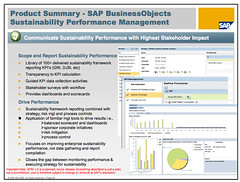 SAP BusinessObjects Sustainability Performance...