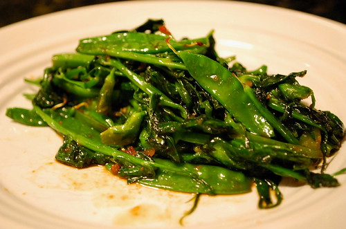 Stir-fried Pea Shoots and Pods
