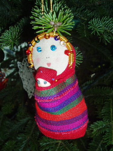 L's baby in sling ornament