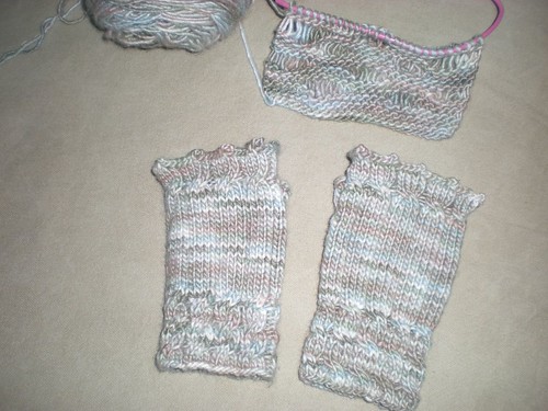 Fetching Gloves and Drop Stitch scarf