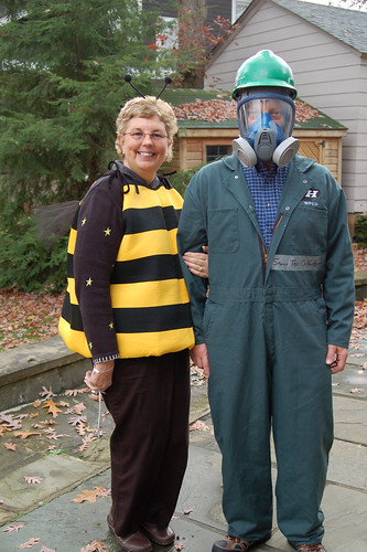 Halloween 2009:  The Bee and The Sewer Man.