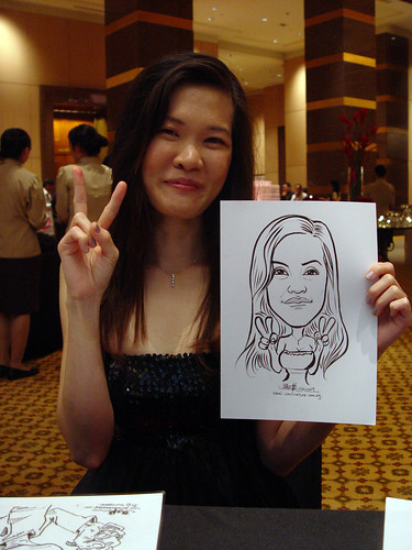 Caricature live sketching for Hitachi Plant Technologies D&D 2009 - 1