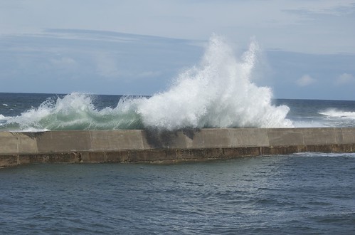 Seahouses harbour taking the brunt