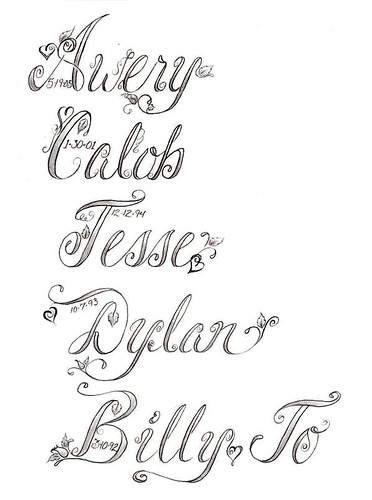 fancy lettering for tattoos. quot;Fancy Script Namesquot; Tattoo