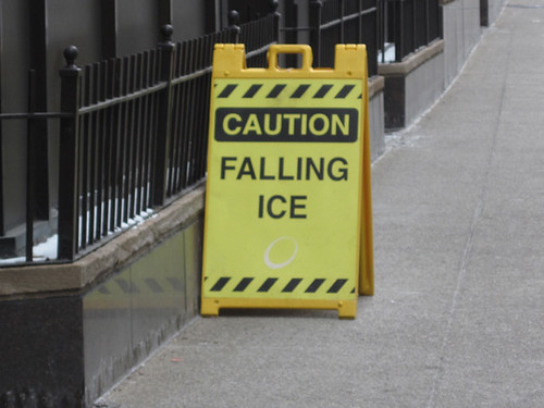 Falling Ice Warning Sign