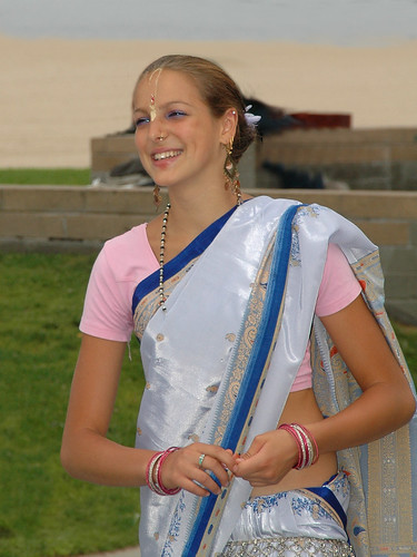 Gopika wearing sari at ISKCON Festival of the Chariots
