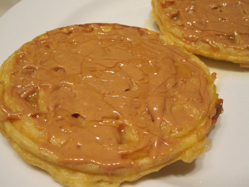 Waffles with PB and honey