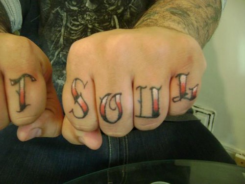 left hand lettering tattoo
