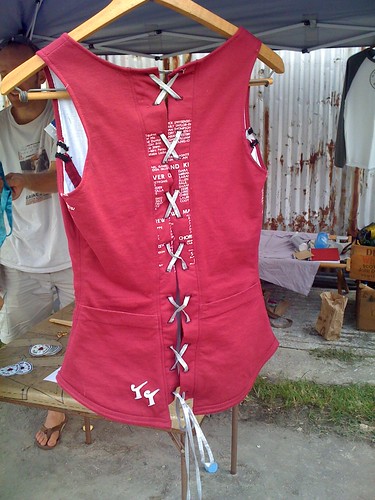 Recycled T-shirt corset