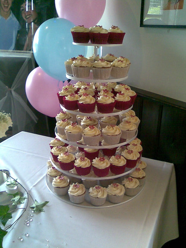 Todays cupcake wedding Mix of Vanilla Lemon Strawberry and Carrot 