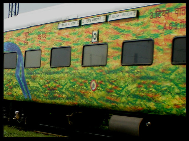 This is a 3AC coach of the 2259 Duronto Express. The coach belongs to ER and 